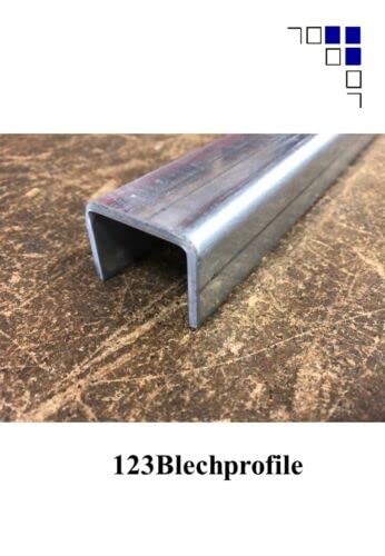 U-Profil Stahl Verzinkt – 1/1,5/2 Mm Stärke, Länge 2 M, Schenkelmaße 30–300 Mm – Feuerverzinkt, Magnetisch, Als Kantenschutz Oder Träger