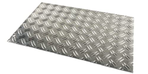 1,5/2mm Aluminium-Riffelblech - Länge 1000mm - Breite frei wählbar