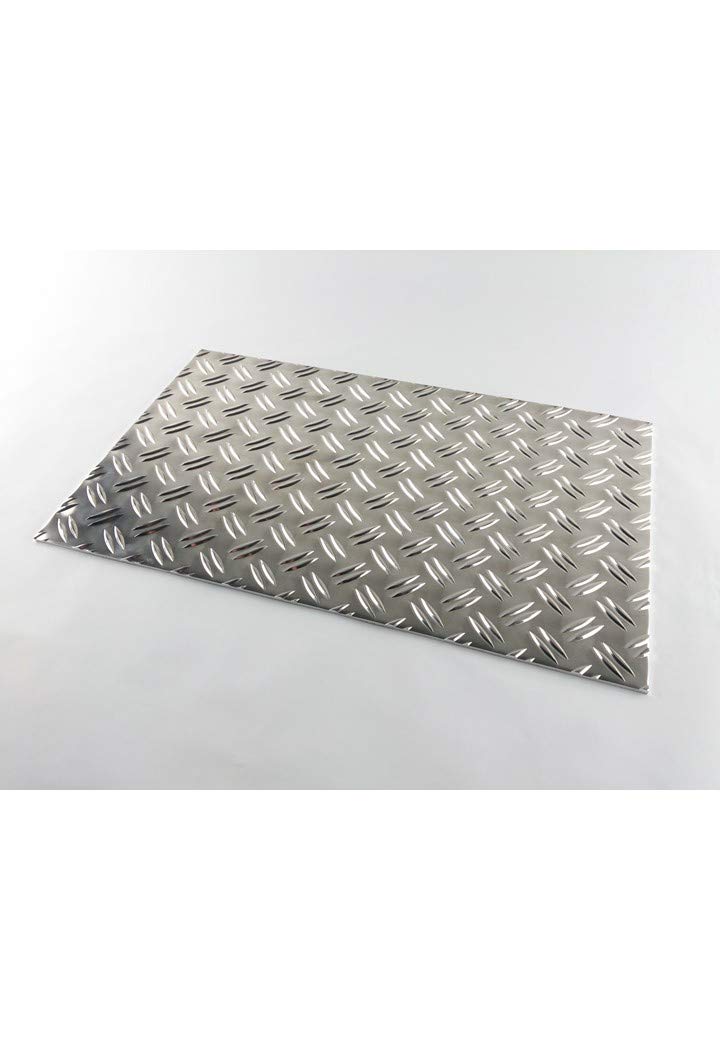 3,5/5mm Aluminium-Riffelblech - Länge 550mm - Breite frei wählbar